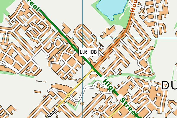 LU6 1DB map - OS VectorMap District (Ordnance Survey)