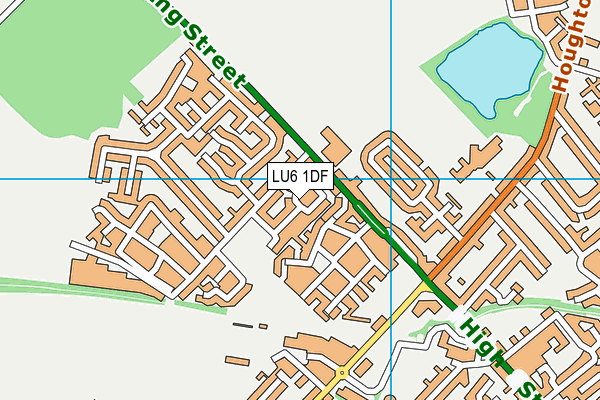 LU6 1DF map - OS VectorMap District (Ordnance Survey)