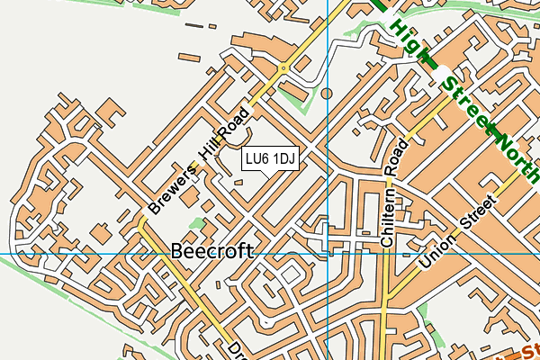 LU6 1DJ map - OS VectorMap District (Ordnance Survey)