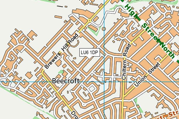 LU6 1DP map - OS VectorMap District (Ordnance Survey)