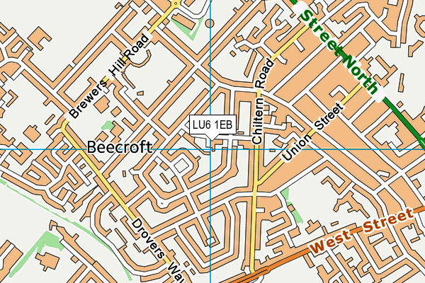 LU6 1EB map - OS VectorMap District (Ordnance Survey)