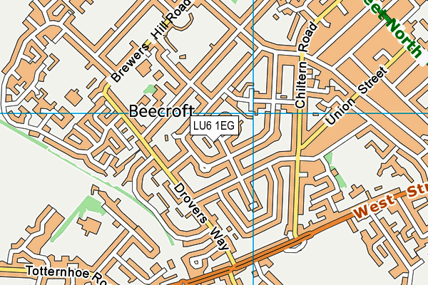 LU6 1EG map - OS VectorMap District (Ordnance Survey)