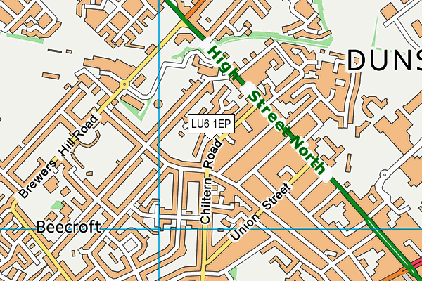 LU6 1EP map - OS VectorMap District (Ordnance Survey)