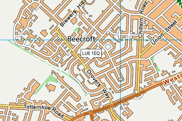 LU6 1EQ map - OS VectorMap District (Ordnance Survey)