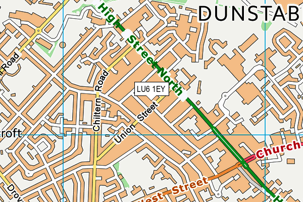 LU6 1EY map - OS VectorMap District (Ordnance Survey)