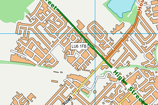 LU6 1FB map - OS VectorMap District (Ordnance Survey)