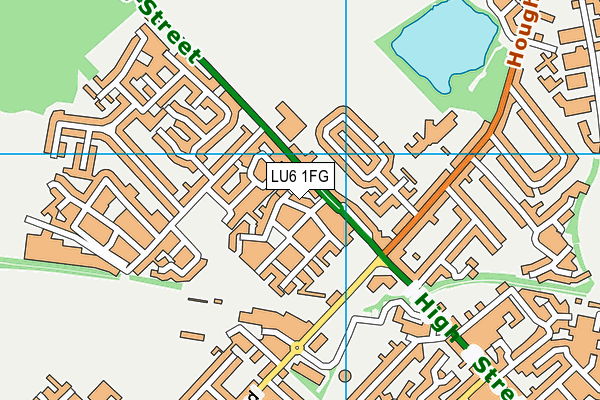 LU6 1FG map - OS VectorMap District (Ordnance Survey)