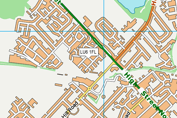 LU6 1FL map - OS VectorMap District (Ordnance Survey)