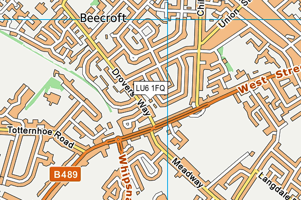 LU6 1FQ map - OS VectorMap District (Ordnance Survey)
