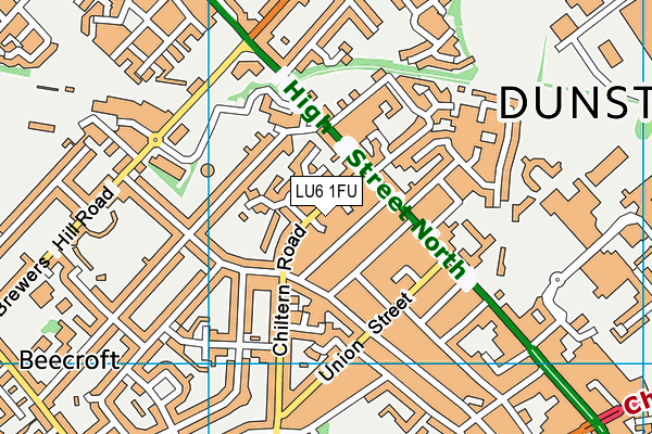 LU6 1FU map - OS VectorMap District (Ordnance Survey)