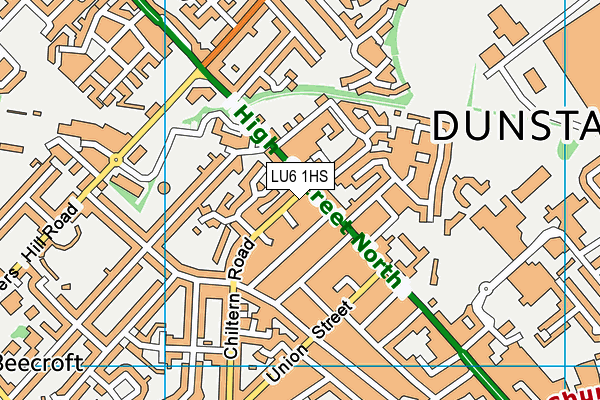 LU6 1HS map - OS VectorMap District (Ordnance Survey)