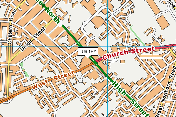 LU6 1HY map - OS VectorMap District (Ordnance Survey)