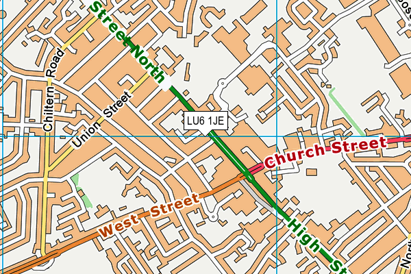 LU6 1JE map - OS VectorMap District (Ordnance Survey)