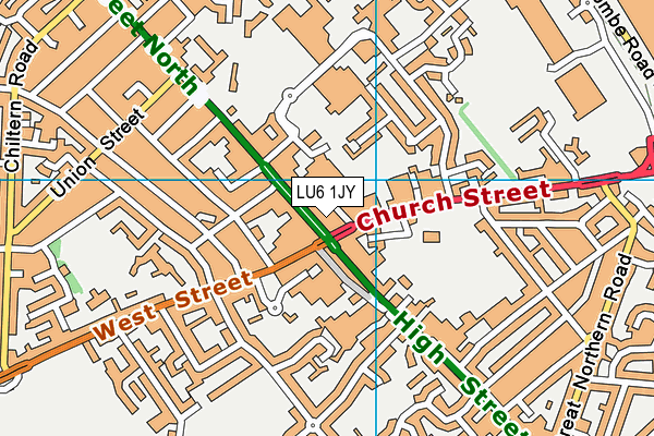 LU6 1JY map - OS VectorMap District (Ordnance Survey)