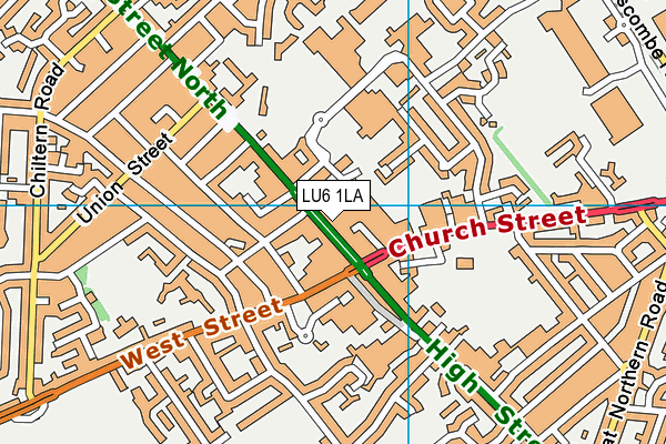 LU6 1LA map - OS VectorMap District (Ordnance Survey)