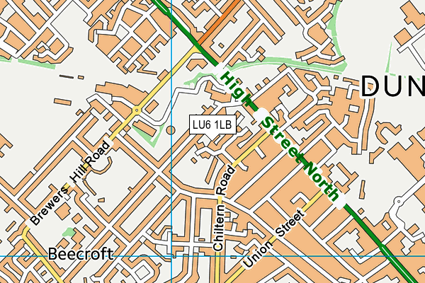 LU6 1LB map - OS VectorMap District (Ordnance Survey)