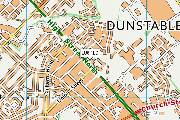 LU6 1LD map - OS VectorMap District (Ordnance Survey)