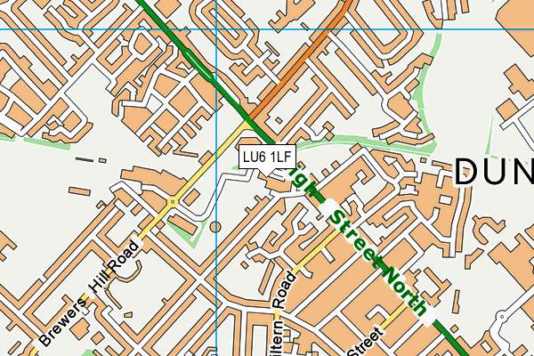 LU6 1LF map - OS VectorMap District (Ordnance Survey)