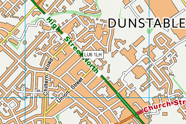 LU6 1LH map - OS VectorMap District (Ordnance Survey)