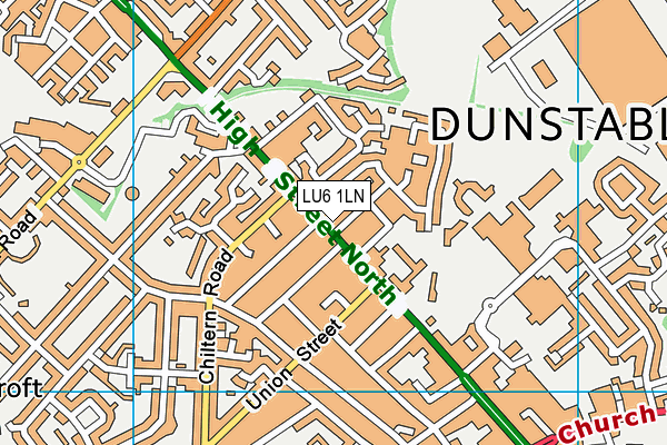 LU6 1LN map - OS VectorMap District (Ordnance Survey)