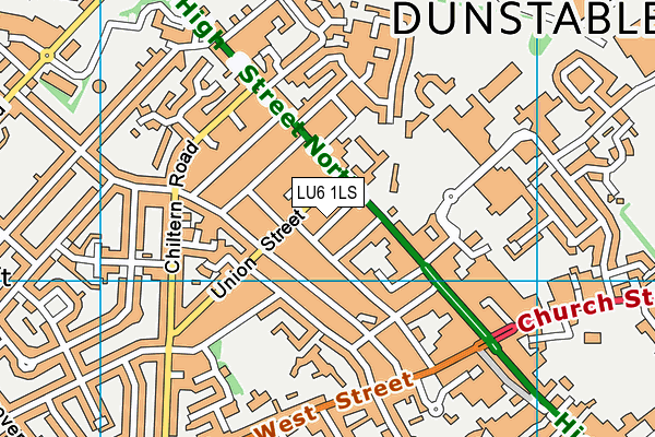LU6 1LS map - OS VectorMap District (Ordnance Survey)