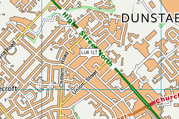 LU6 1LT map - OS VectorMap District (Ordnance Survey)