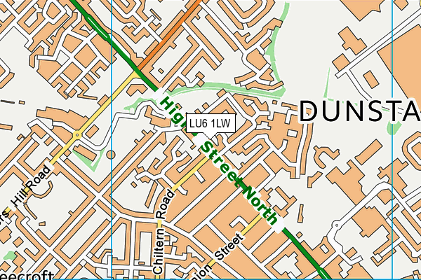 LU6 1LW map - OS VectorMap District (Ordnance Survey)