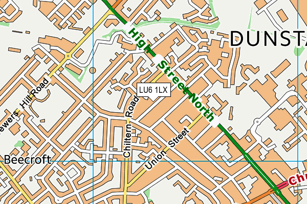 LU6 1LX map - OS VectorMap District (Ordnance Survey)