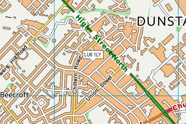 LU6 1LY map - OS VectorMap District (Ordnance Survey)