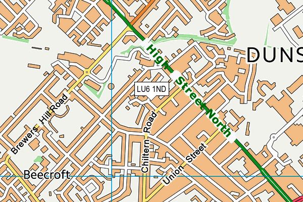 LU6 1ND map - OS VectorMap District (Ordnance Survey)