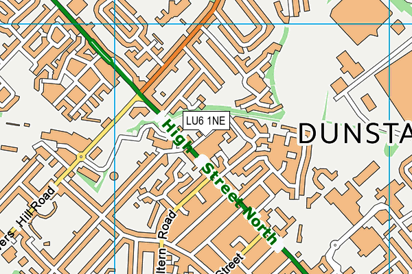 LU6 1NE map - OS VectorMap District (Ordnance Survey)