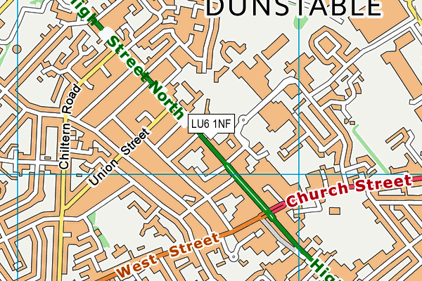 LU6 1NF map - OS VectorMap District (Ordnance Survey)