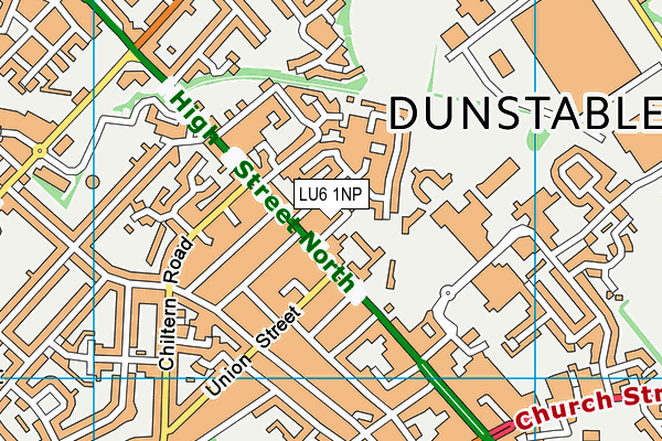 LU6 1NP map - OS VectorMap District (Ordnance Survey)