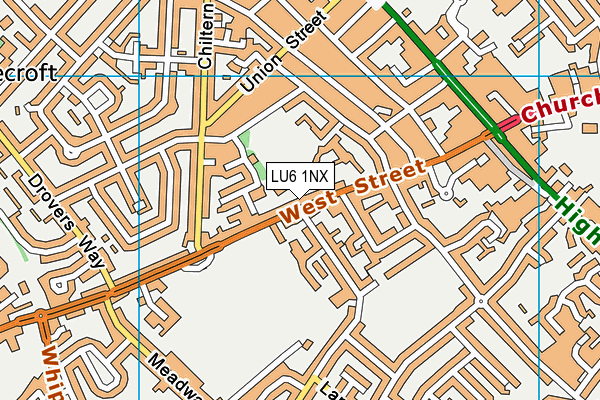 LU6 1NX map - OS VectorMap District (Ordnance Survey)