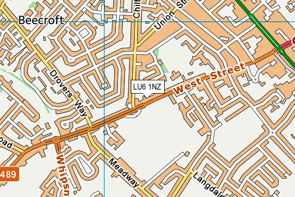 LU6 1NZ map - OS VectorMap District (Ordnance Survey)