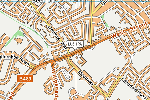 LU6 1PA map - OS VectorMap District (Ordnance Survey)