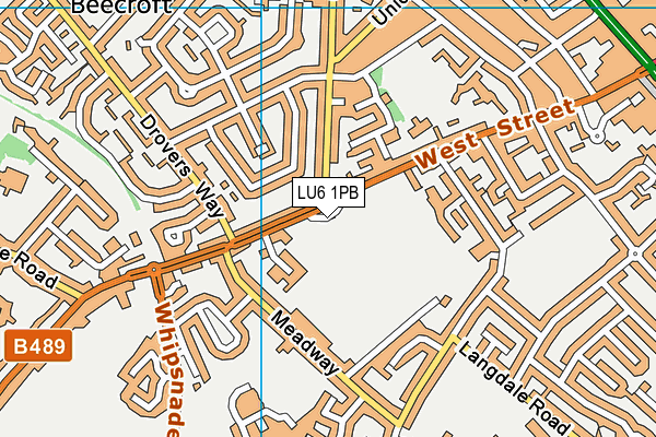 LU6 1PB map - OS VectorMap District (Ordnance Survey)