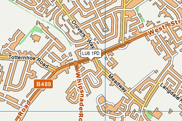 LU6 1PD map - OS VectorMap District (Ordnance Survey)