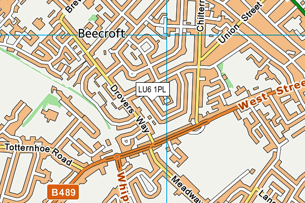 LU6 1PL map - OS VectorMap District (Ordnance Survey)