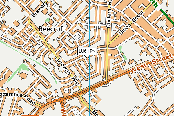 LU6 1PN map - OS VectorMap District (Ordnance Survey)