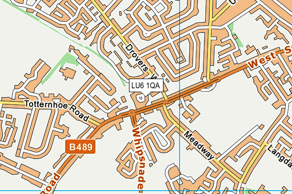 LU6 1QA map - OS VectorMap District (Ordnance Survey)