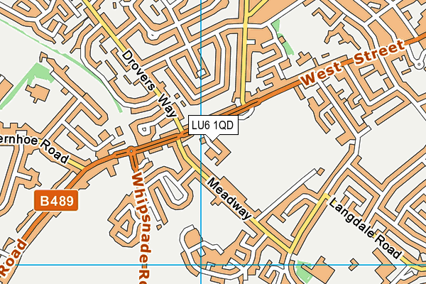 LU6 1QD map - OS VectorMap District (Ordnance Survey)