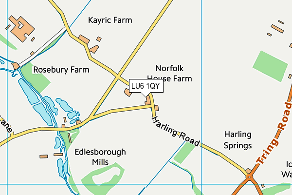 LU6 1QY map - OS VectorMap District (Ordnance Survey)