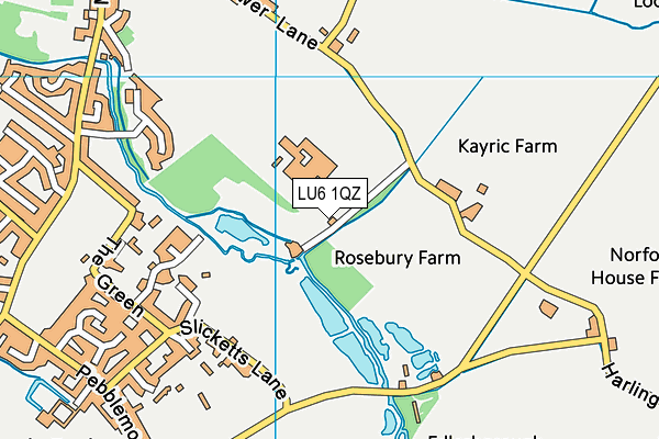 LU6 1QZ map - OS VectorMap District (Ordnance Survey)