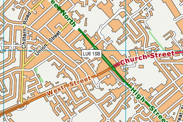 LU6 1SB map - OS VectorMap District (Ordnance Survey)