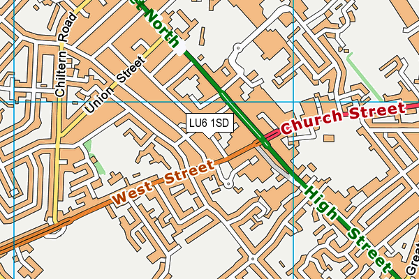 LU6 1SD map - OS VectorMap District (Ordnance Survey)