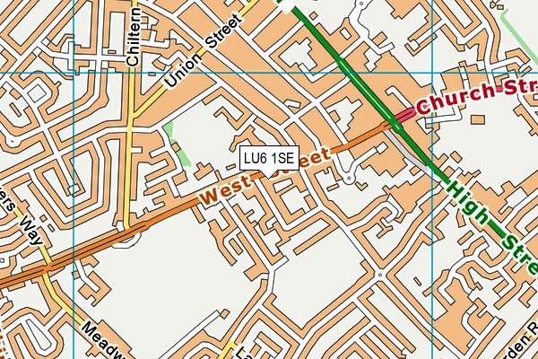 LU6 1SE map - OS VectorMap District (Ordnance Survey)