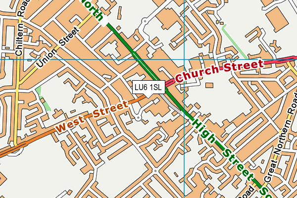 LU6 1SL map - OS VectorMap District (Ordnance Survey)