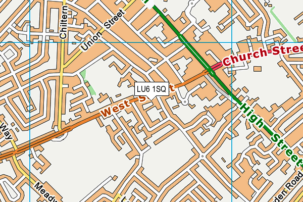 LU6 1SQ map - OS VectorMap District (Ordnance Survey)