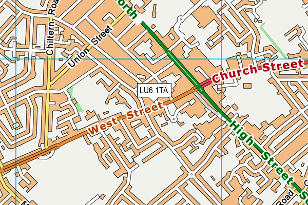 LU6 1TA map - OS VectorMap District (Ordnance Survey)